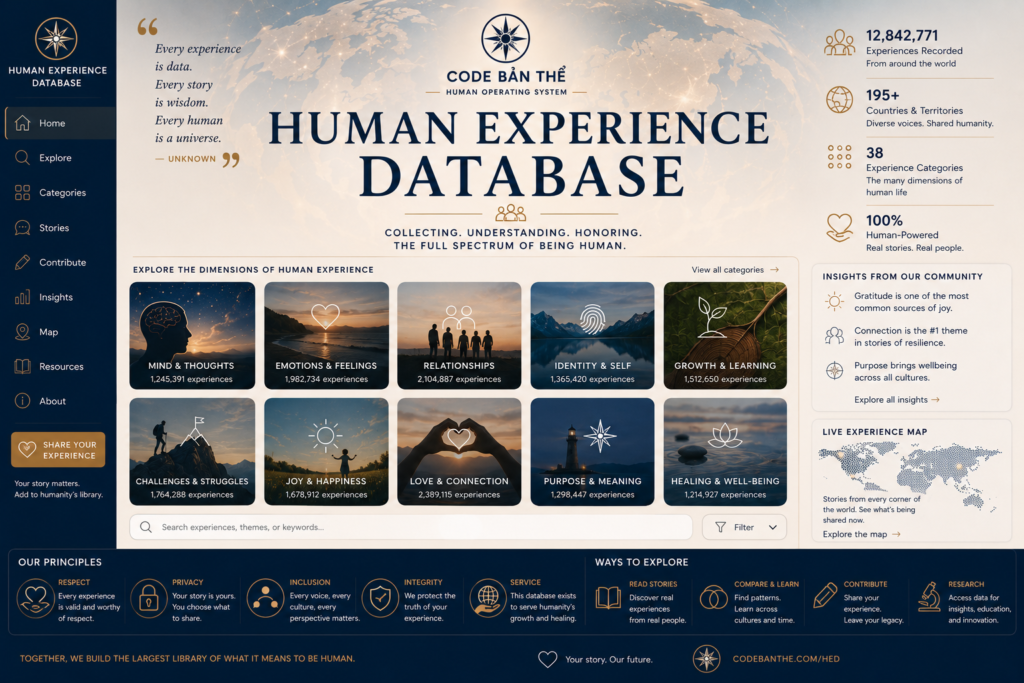 Human Experience Database – Mapping Human Experiences into Connected Knowledge | Code Bản Thể